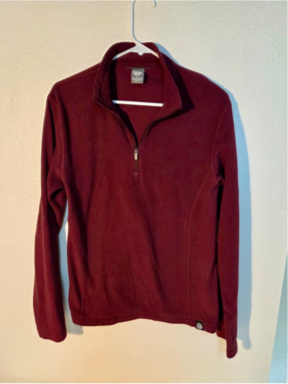 REI Co-op Women’s S Burgundy Quarter-Zip Fleece Pullover